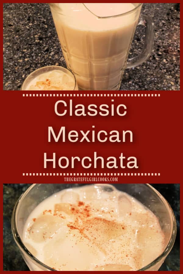 Classic Mexican Horchata is a cold, creamy, cinnamon drink served over ice. This popular drink is family-friendly & tastes great on hot days!