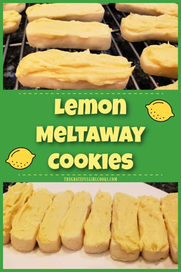 Lemon Meltaway Cookies are delicious, light and fluffy cookies with creamy lemon frosting that melt in your mouth as you eat them!