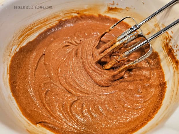The gingerbread batter is now ready for the dry ingredients.