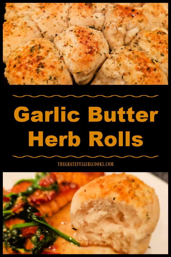 Delicious Garlic Butter Herb Rolls are easy to prepare (using canned biscuit dough!), and are a perfect accompaniment for your favorite meal! 