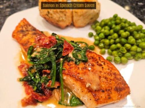 Salmon In Spinach Cream Sauce - The Grateful Girl Cooks!