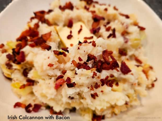 Make Irish Colcannon with Bacon, a classic dish of cabbage and potatoes, originating in Ireland. It's a delicious dish, any time of the year!