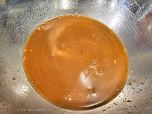 After whisking, the lumps have been blended in, and the sauce is ready to go.