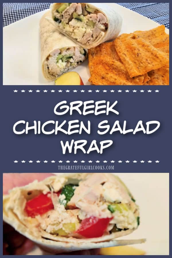 Greek Chicken Salad Wrap