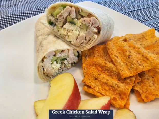 Greek Chicken Salad Wrap