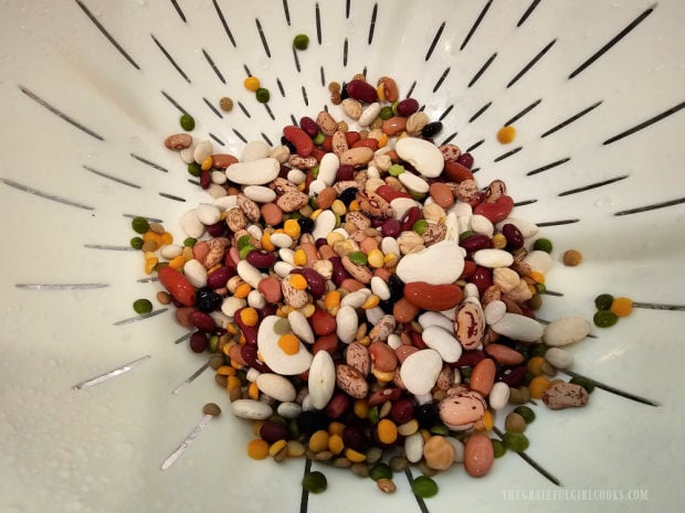 15 Bean soup beans were used this time for the bean and kale soup.