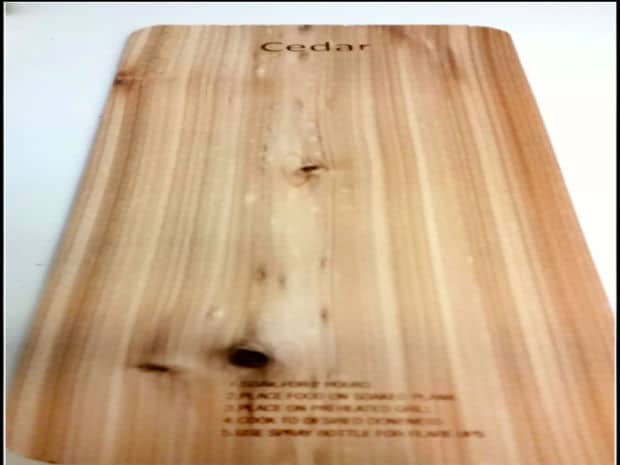 A cedar plank is necessary to cook the salmon fillets for this recipe on a BBQ.