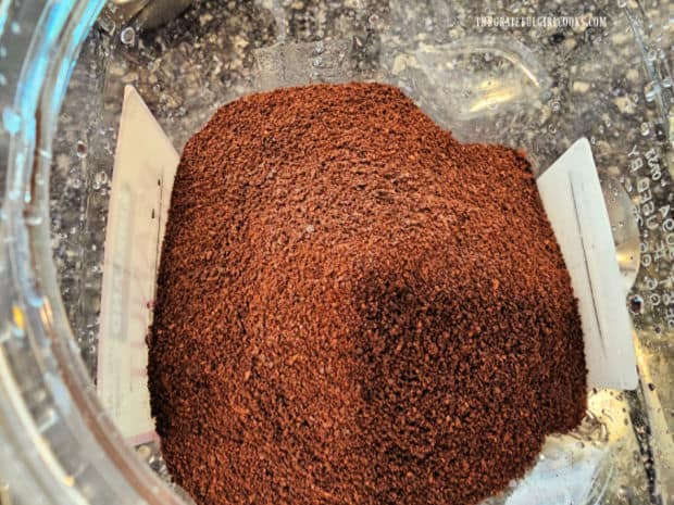 Thai Iced Coffee - The Grateful Girl Cooks! Ground coffee and water are combined in a large pitcher to steep overnight.