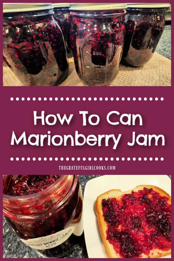 How To Can Marionberry Jam