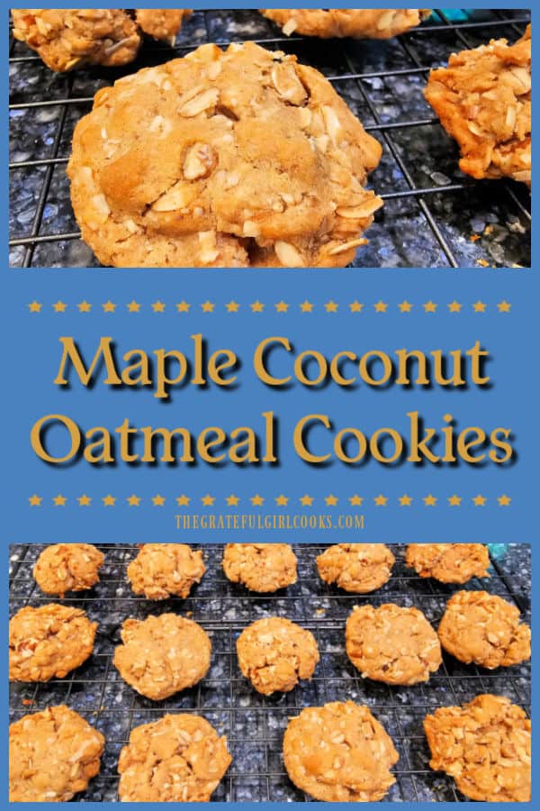 Maple Coconut Oatmeal Cookies