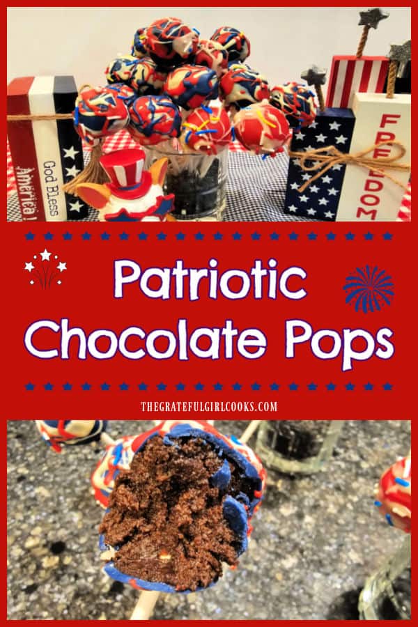 Patriotic Chocolate Pops