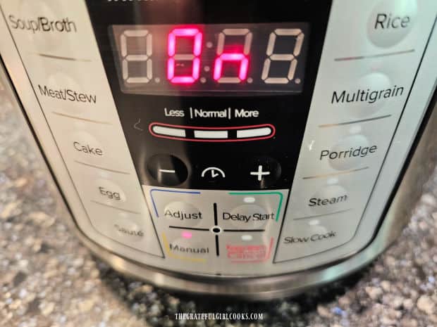 Instant Pot Black Beans cook for 25 minutes at High pressure.