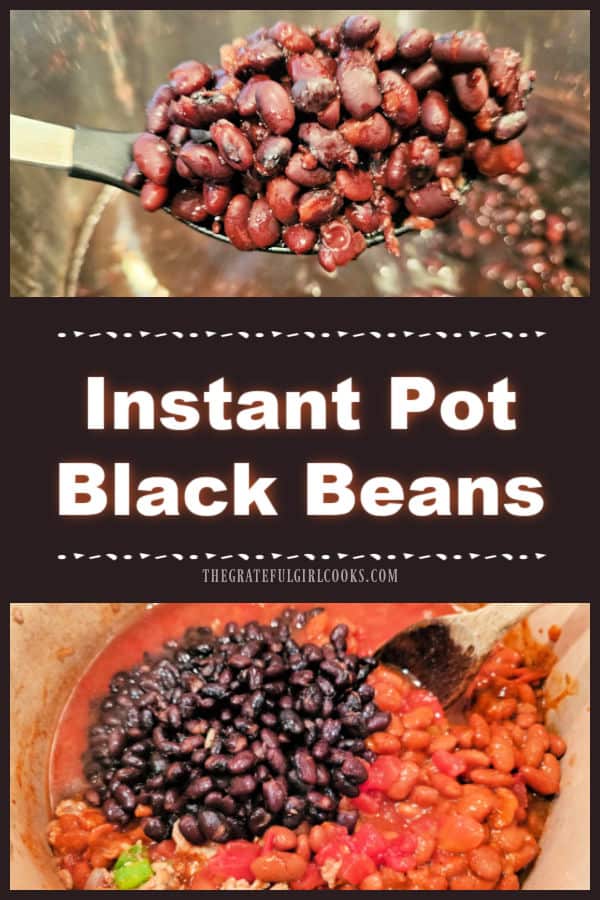 It's so easy to make Instant Pot Black Beans to use in so many dishes! 2 cups of dried beans will yield about 6 cups of cooked black beans!