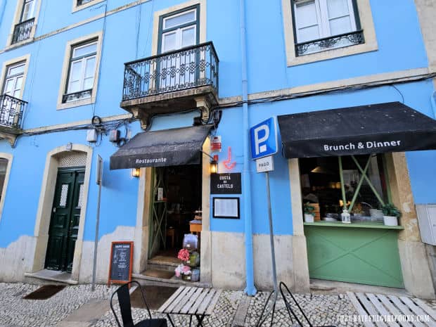 Outside of the Gosta do Castelo restaurant in Lisbon, Portugal.