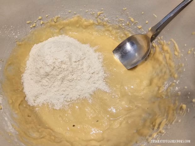 Additional flour is stirred in, until dough is firm enough to handle.