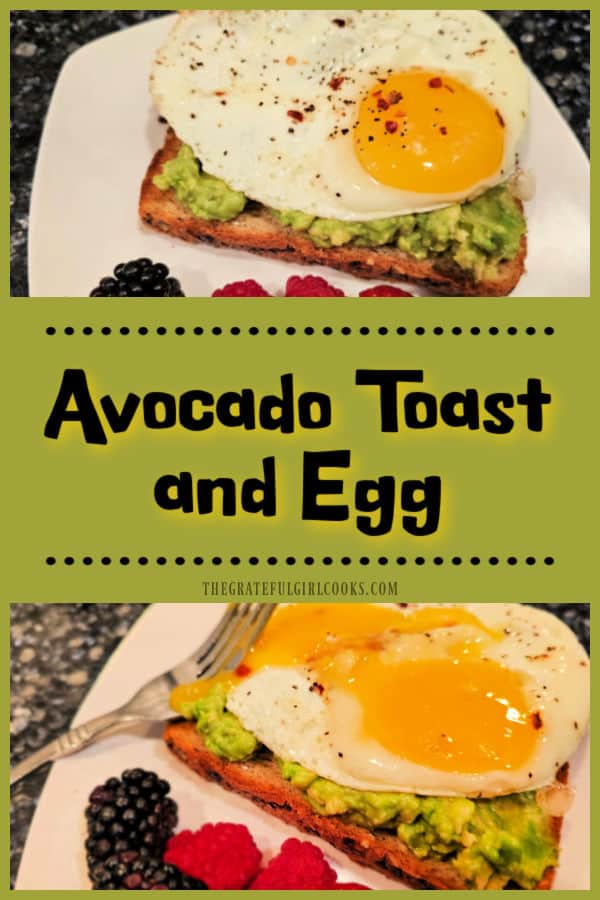 Avocado Toast and Egg is a simple, delicious, nutritious and filling breakfast that is ready in minutes using only a few ingredients!