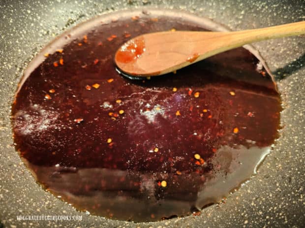 the sauce is cooked only until it has thickened.