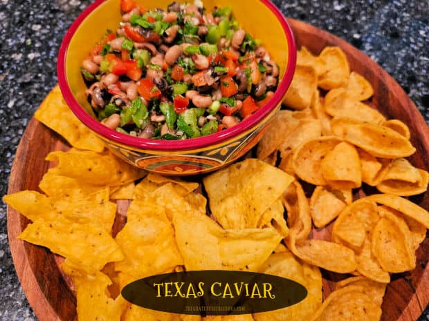 Texas Caviar - The Grateful Girl Cooks! Make a bowl of Texas Caviar (aka "Cowboy" Caviar), set out the chips for scooping and watch how fast this delicious appetizer is gobbled up!